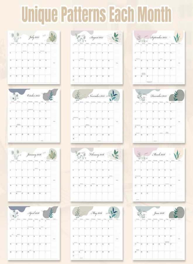 Gannyfer Large Desk Calendar 2025-2026 with Desktop Mat,22" x 17" Desktop Pad Calendar, 18 Month Table Calendar from July 2025 to Dec 2026, Office Supplies Perfect for Home School and Office - Gray - Image 5